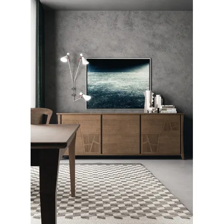 Motivi Credenza contenitore CR3MOLC in legno finitura Castoro Fumé di Ferretti e Ferretti