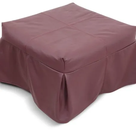 Pouf Letto rivestito in morbida pelle con piedi in PVC di Sofangel