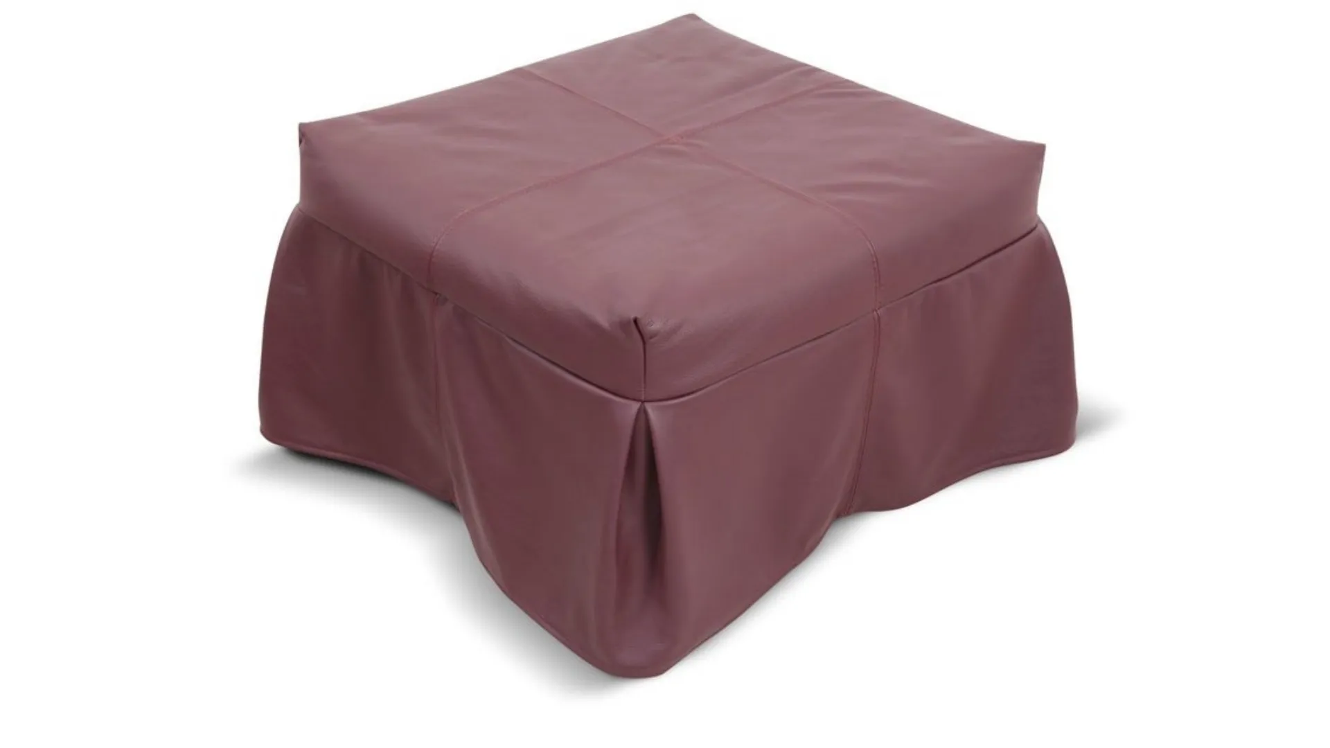 Pouf Letto rivestito in morbida pelle con piedi in PVC di Sofangel