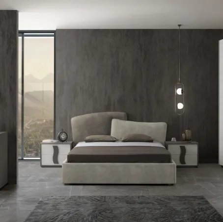 Armadio Bedroom Taylor in legno con specchi sagomati di Imba Srl