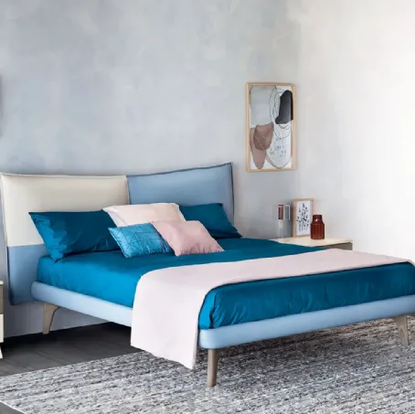 Letto moderno Menta in pelle di Le Fablier